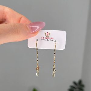 گوشواره شرابه با آویز پروانه