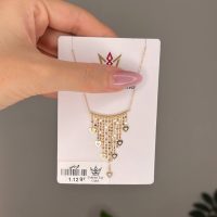 گردنبند شرابه ای با آویزقلب