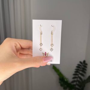 گوشواره آویزی قلب 2