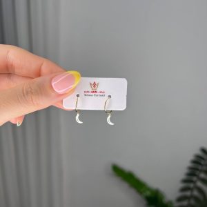 گوشواره حلقه ای آویز ماه