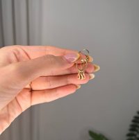 گوشواره حلقه ای با آویز اشک