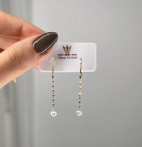 گوشواره حلقه با آویزقلب