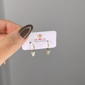 گوشواره حلقه پروانه4