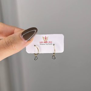 گوشواره حلقه ای قلب 5